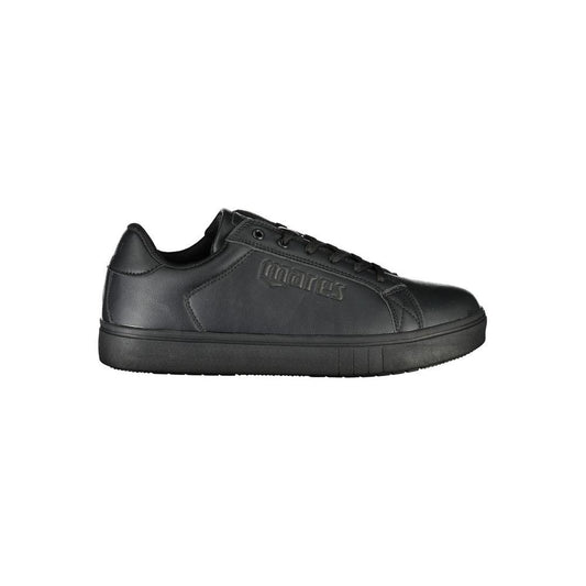Alt Tag: Mares Black Polyester Sneaker with contrast details, laces, and logo, ideal for sports. Stylish and comfortable footwear.