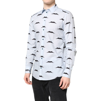 Dolce & Gabbana Light Blue Cotton MARTINI Formal Dress Shirt