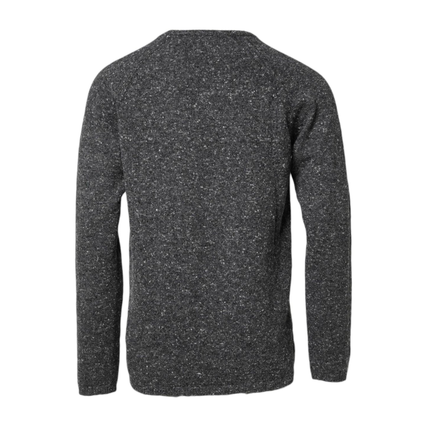 Dolce & Gabbana Gray Wool Knitted Round Neck Pullover Sweater