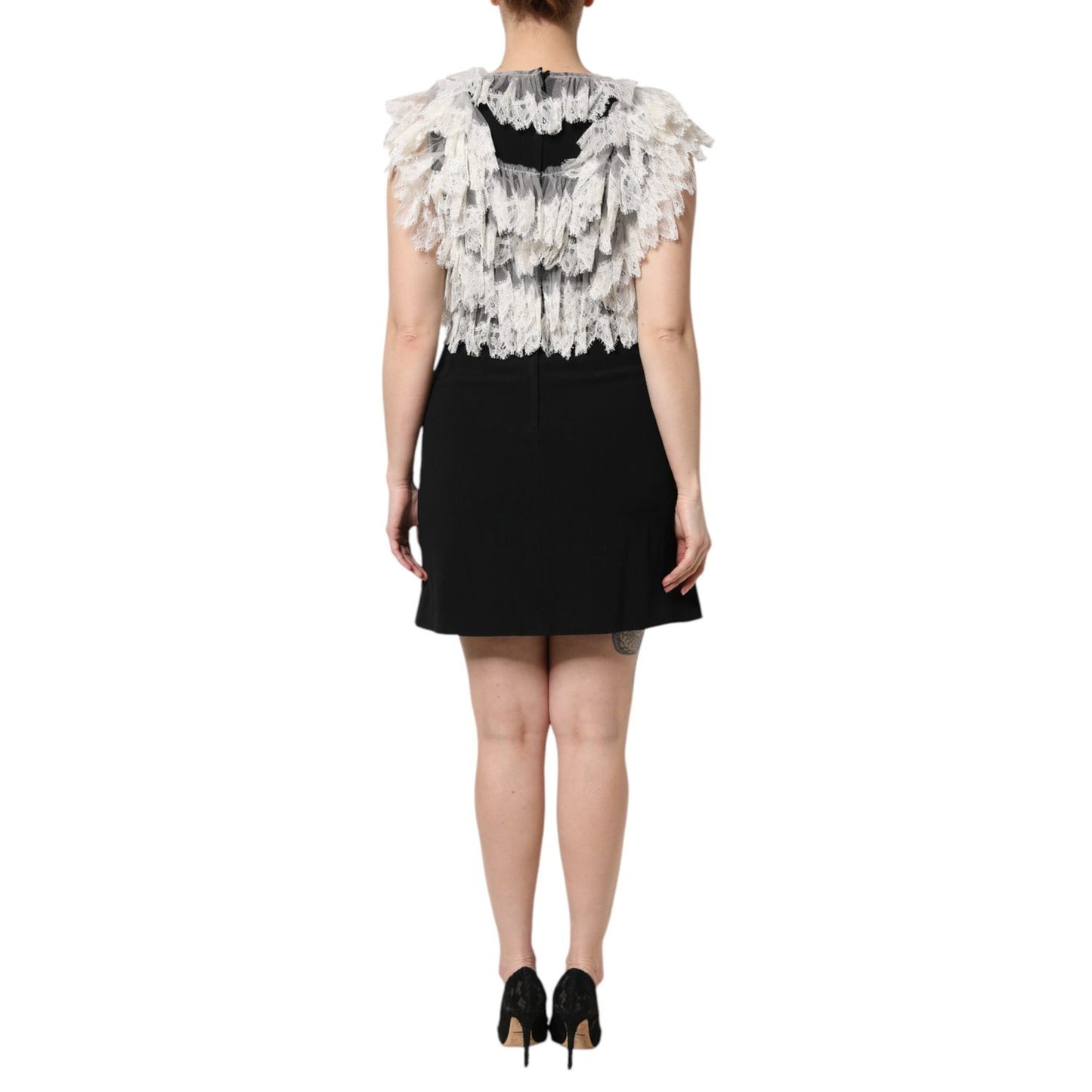 Dolce & Gabbana Black Fashion Devotion Embellish Mini Dress