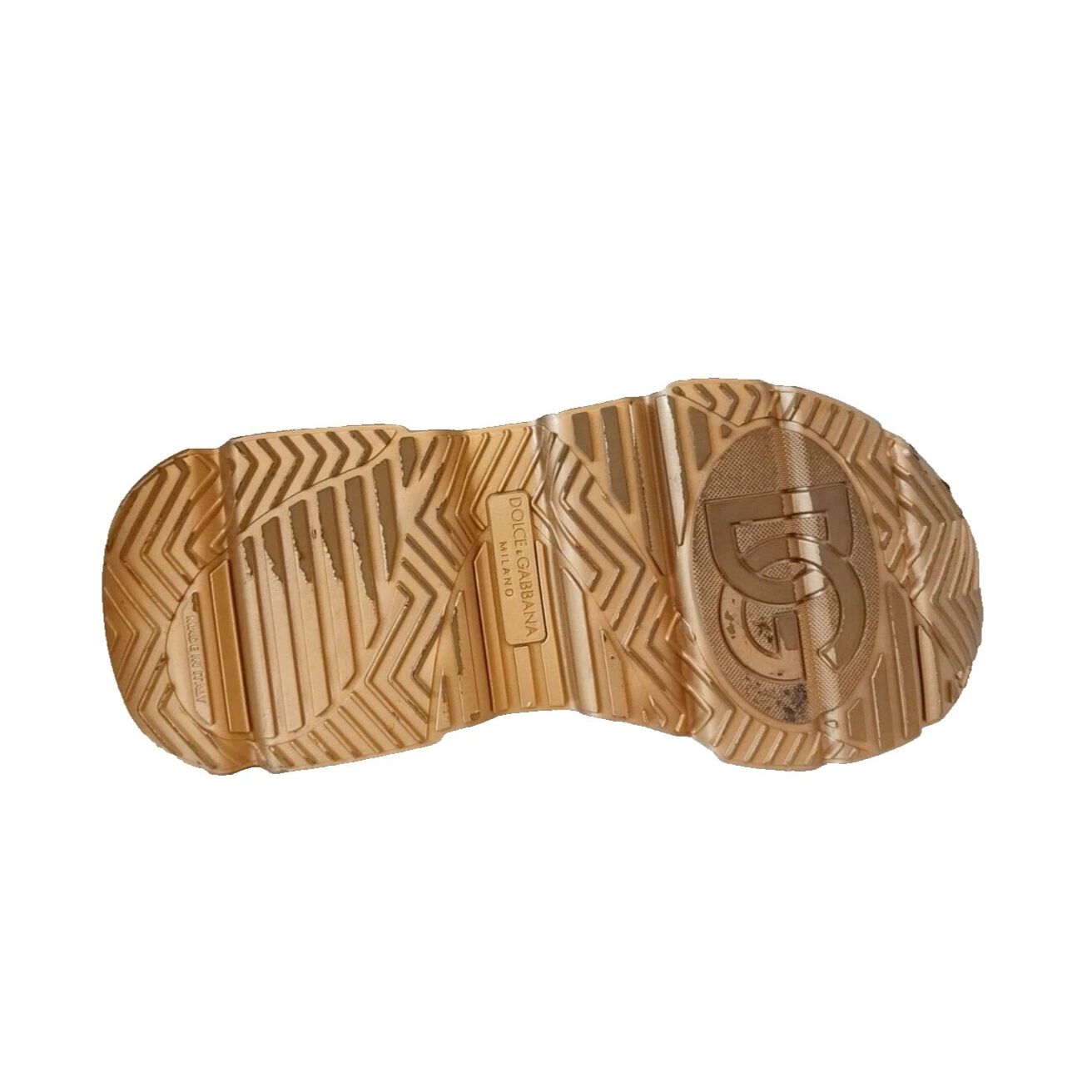 Dolce & Gabbana White Gold Daymaster Low Top Sneakers Shoes