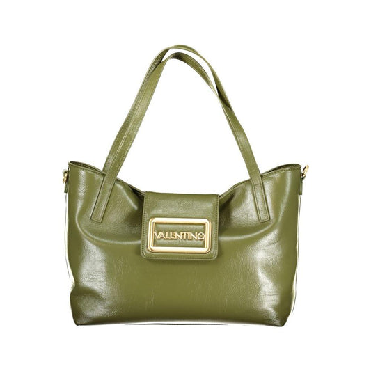 Valentino Bags green polyethylene women handbag with dual shoulder handles and removable strap