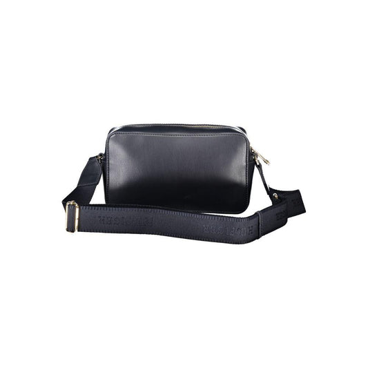 Tommy Hilfiger Blue Polyethylene Women's Handbag with Adjustable Strap and Zip Closure
