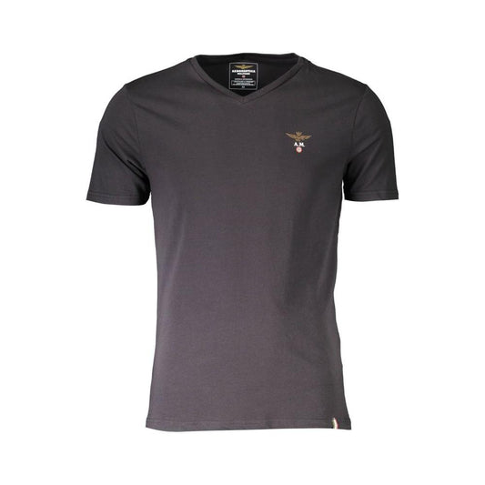 Aeronautica Militare Black Cotton T-Shirt