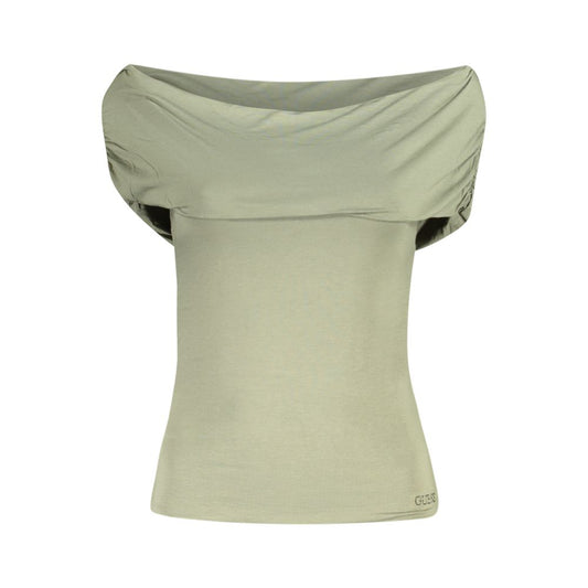 Guess Jeans Green Modal Tops & T-Shirt GU-35578-XS