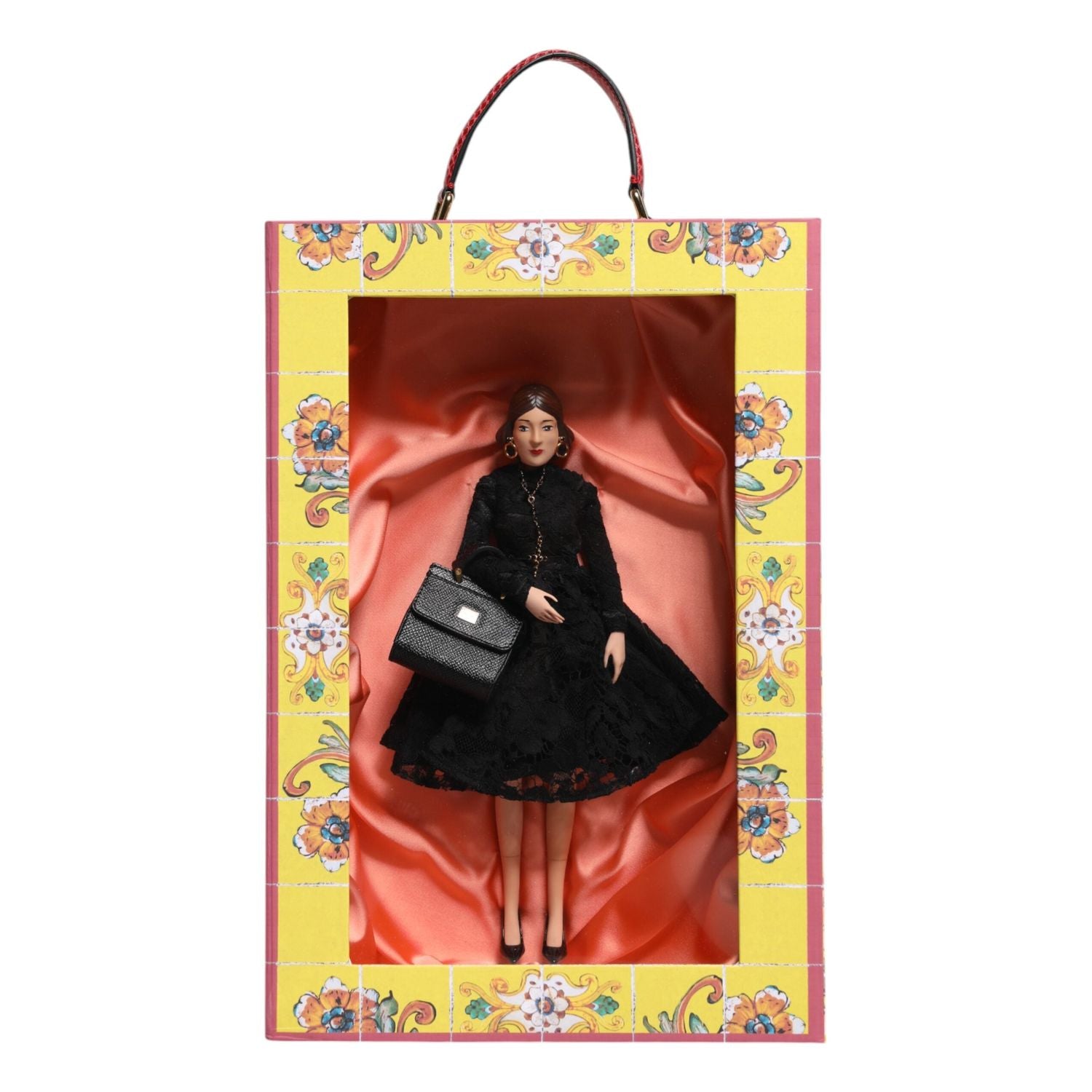 Dolce & Gabbana Black Dress Ceramic Porcelain Fashion Leather Sicily Dolls