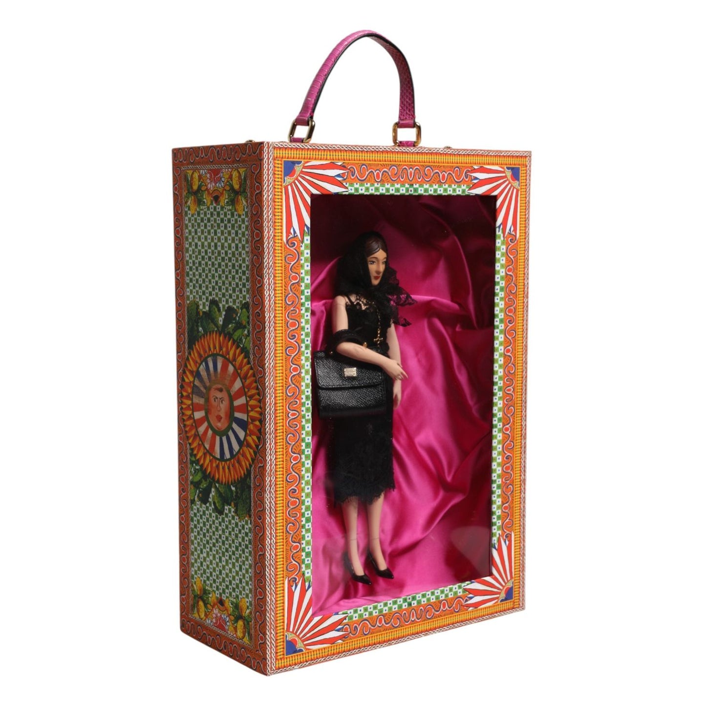 Dolce & Gabbana Black Dress Ceramic Porcelain Fashion Leather Sicily Dolls