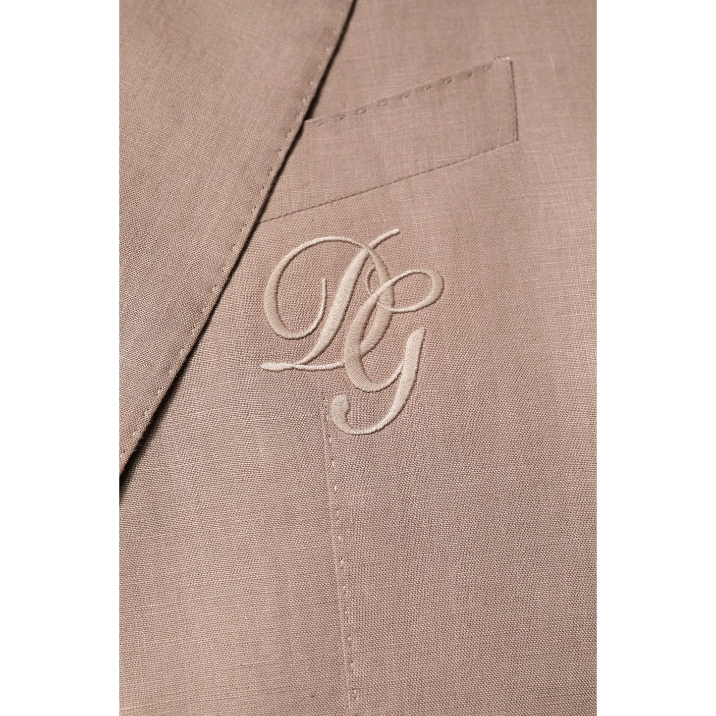 Dolce & Gabbana Beige TAORMINA Single Breasted Coat Blazer