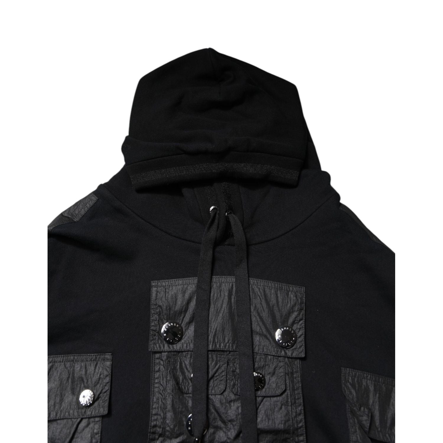 Dolce & Gabbana Black Cotton Hooded Sweatshirt Sweater