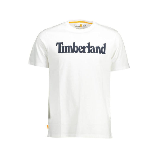Timberland White Cotton Men T-Shirt