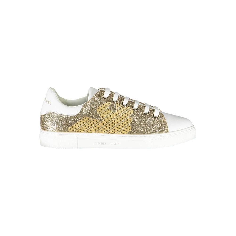 Emporio Armani Gold Polyester Women Sneaker EM-870-EU35/US5