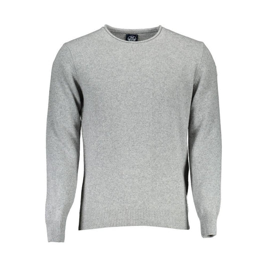 North Sails Gray Wool Men Sweater