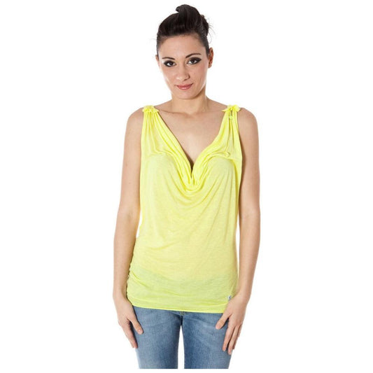 Zuelements Yellow Viscose Women Top ZU-7100-S