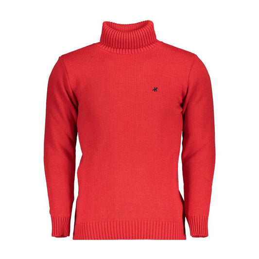 U.S. Grand Polo Elegant Turtleneck Sweater with Embroidery Detail