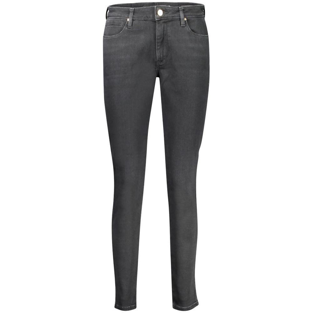 Guess Jeans Black Cotton Women Jeans, sleek skinny fit, 5-pocket design, sustainable cotton denim, iconic brand for fashion-conscious women.