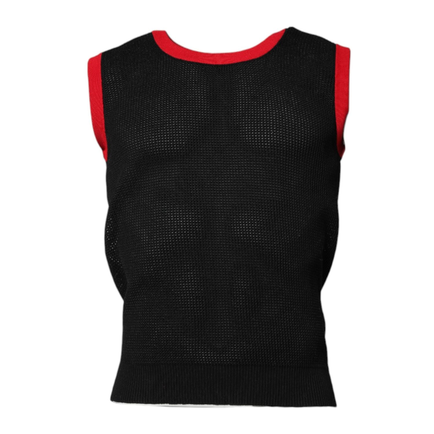 Dolce & Gabbana Black Cotton Slim Fit Round Neck T-shirt