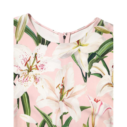 Dolce & Gabbana Multicolor Floral Print Round Neck Tank Top