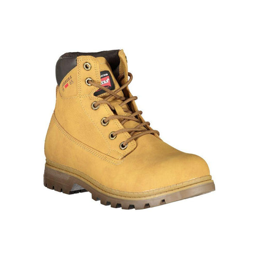 Carrera Vibrant Yellow Lace-Up Boots with Logo Detail CA-25369-EU40/US7