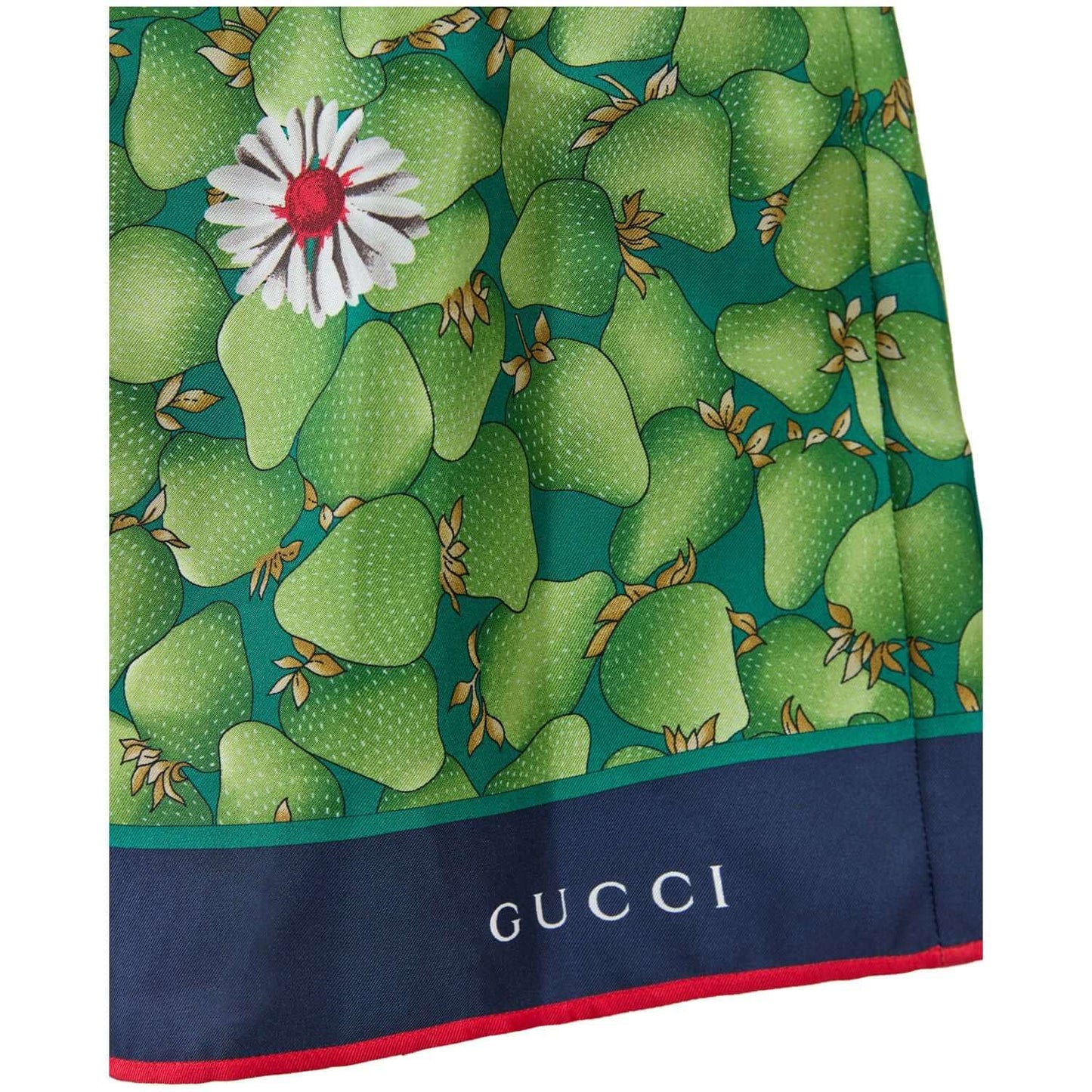 Gucci Green Flower Printed Silk Shorts 744904ZAODT3010_40
