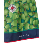 Gucci Green Flower Printed Silk Shorts 744904ZAODT3010_40