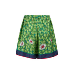 Gucci Green Flower Printed Silk Shorts 744904ZAODT3010_40
