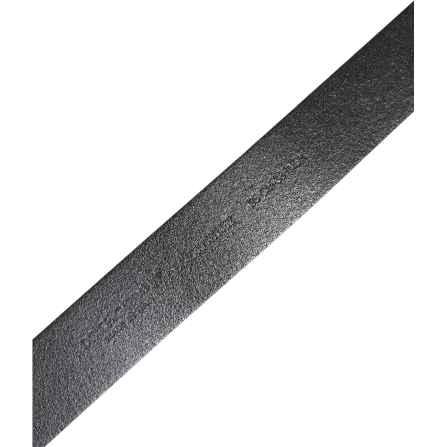 Dolce & Gabbana Black Classic Leather Metal Buckle Belt