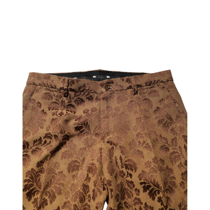 Dolce & Gabbana Brown Floral Jacquard SICILIA 2 Piece Suit