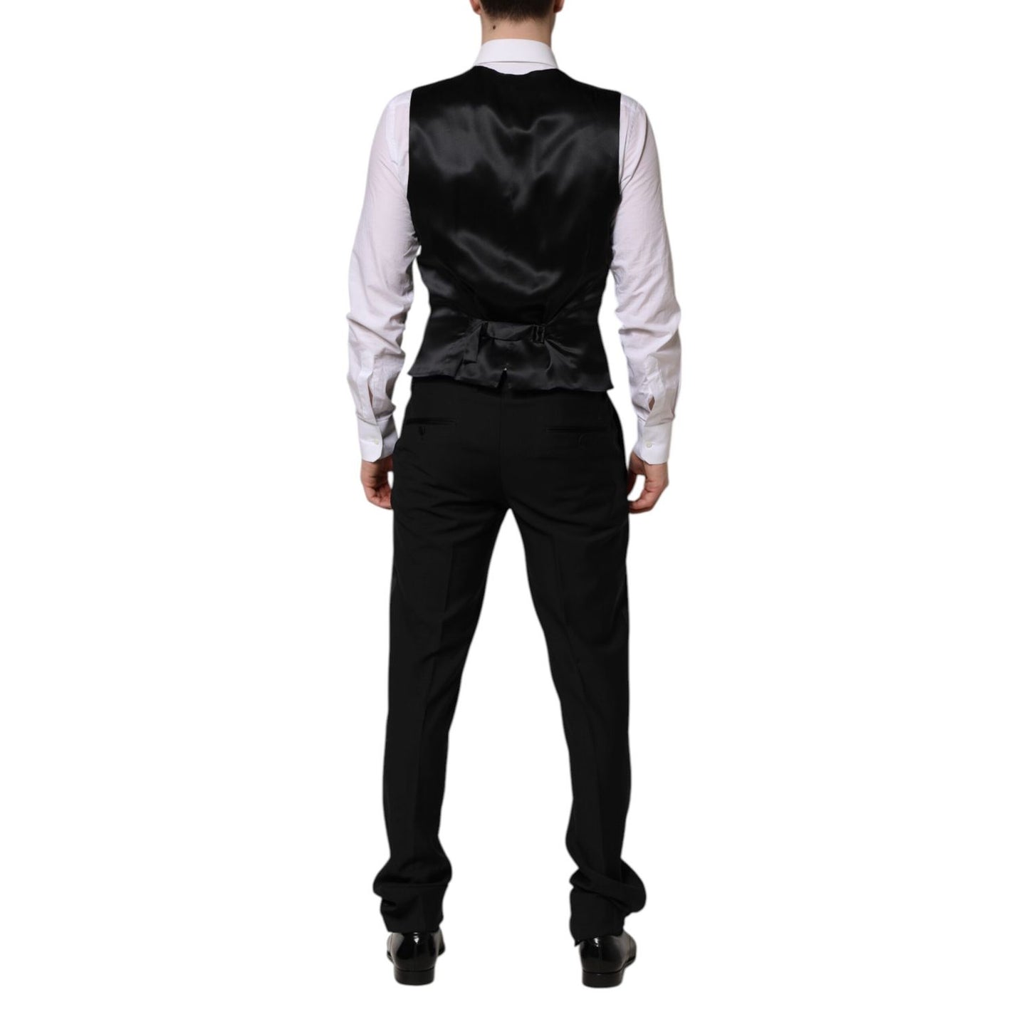 Dolce & Gabbana Black MARTINI Crystal Embellished 3 Pc Suit