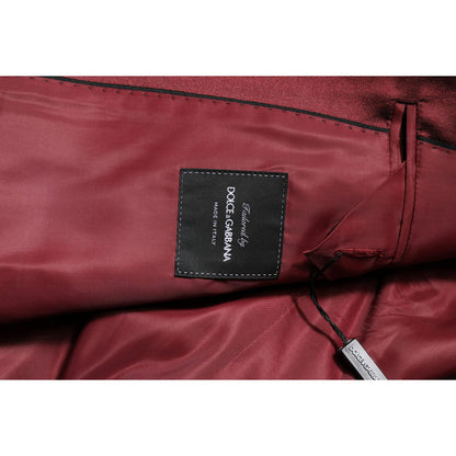 Dolce & Gabbana Bordeaux Silk 2 Piece Single Breasted Suit