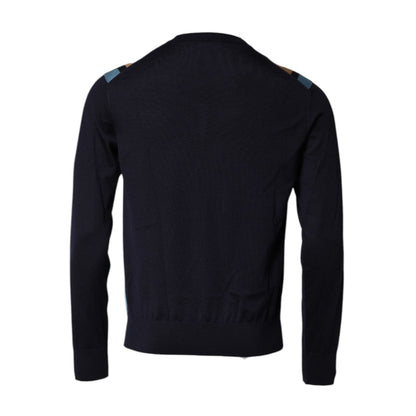 Dolce & Gabbana Multicolor Stripes Crew Neck Pullover Sweater