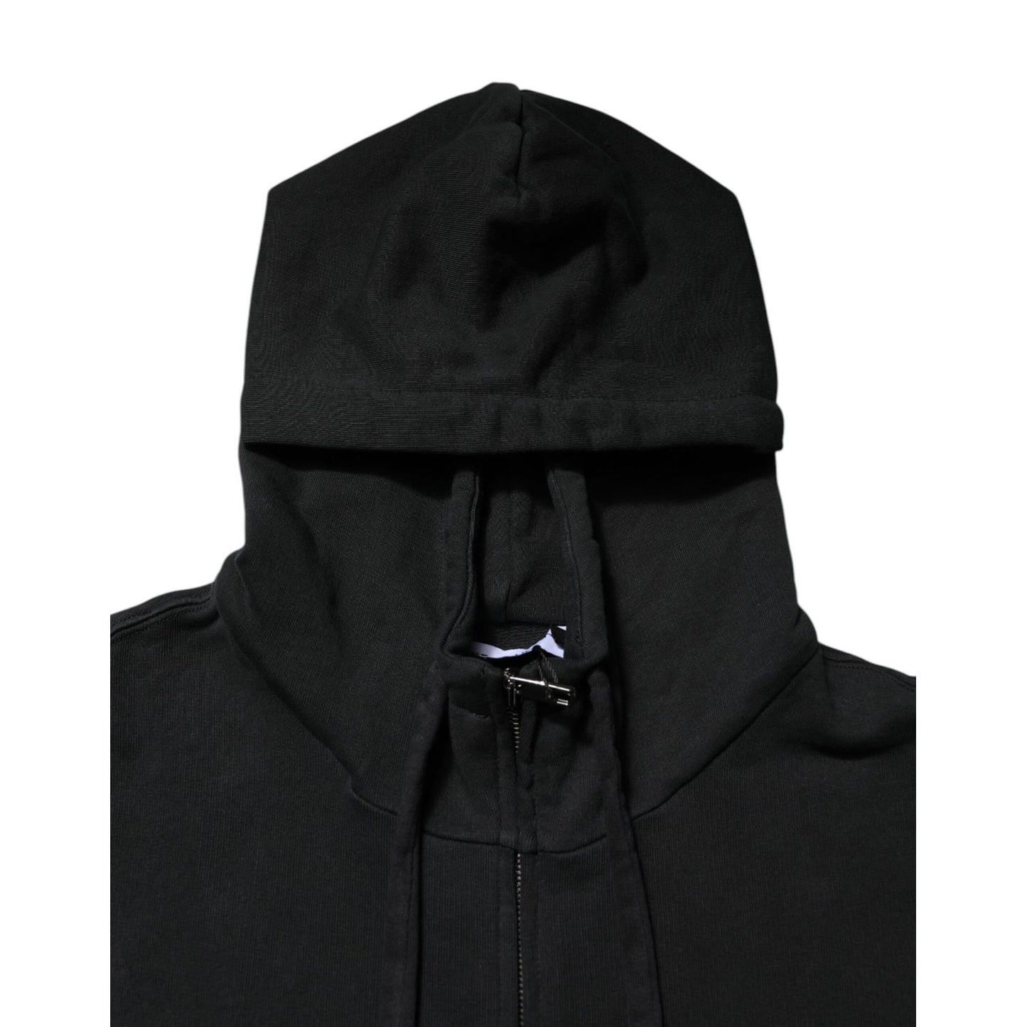 Dolce & Gabbana Black Logo Full Zip Hooded Men Sweatshirt Sweater