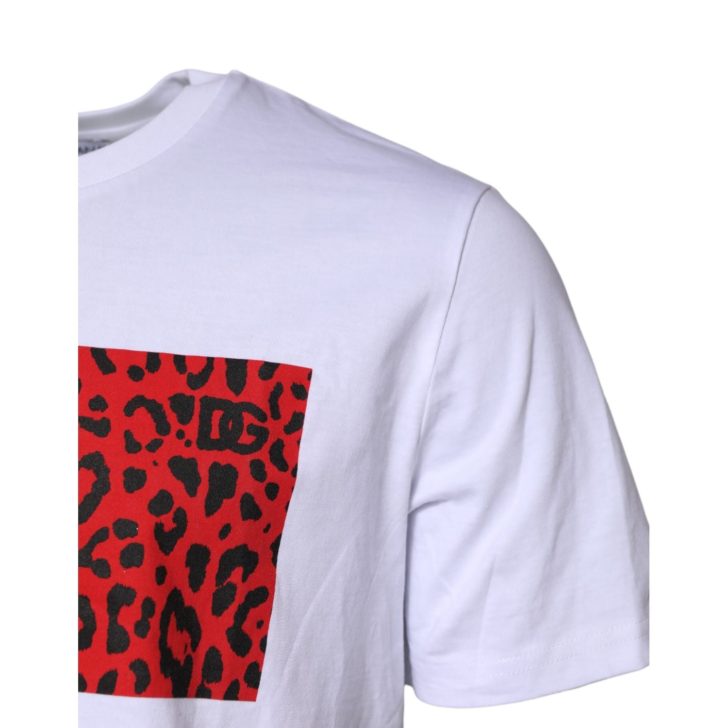 Dolce & Gabbana White Cotton Short Sleeves Crew Neck T-shirt