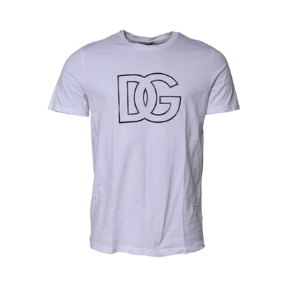 Dolce & Gabbana White DG Logo Print Short Sleeves T-shirt Dolce & Gabbana