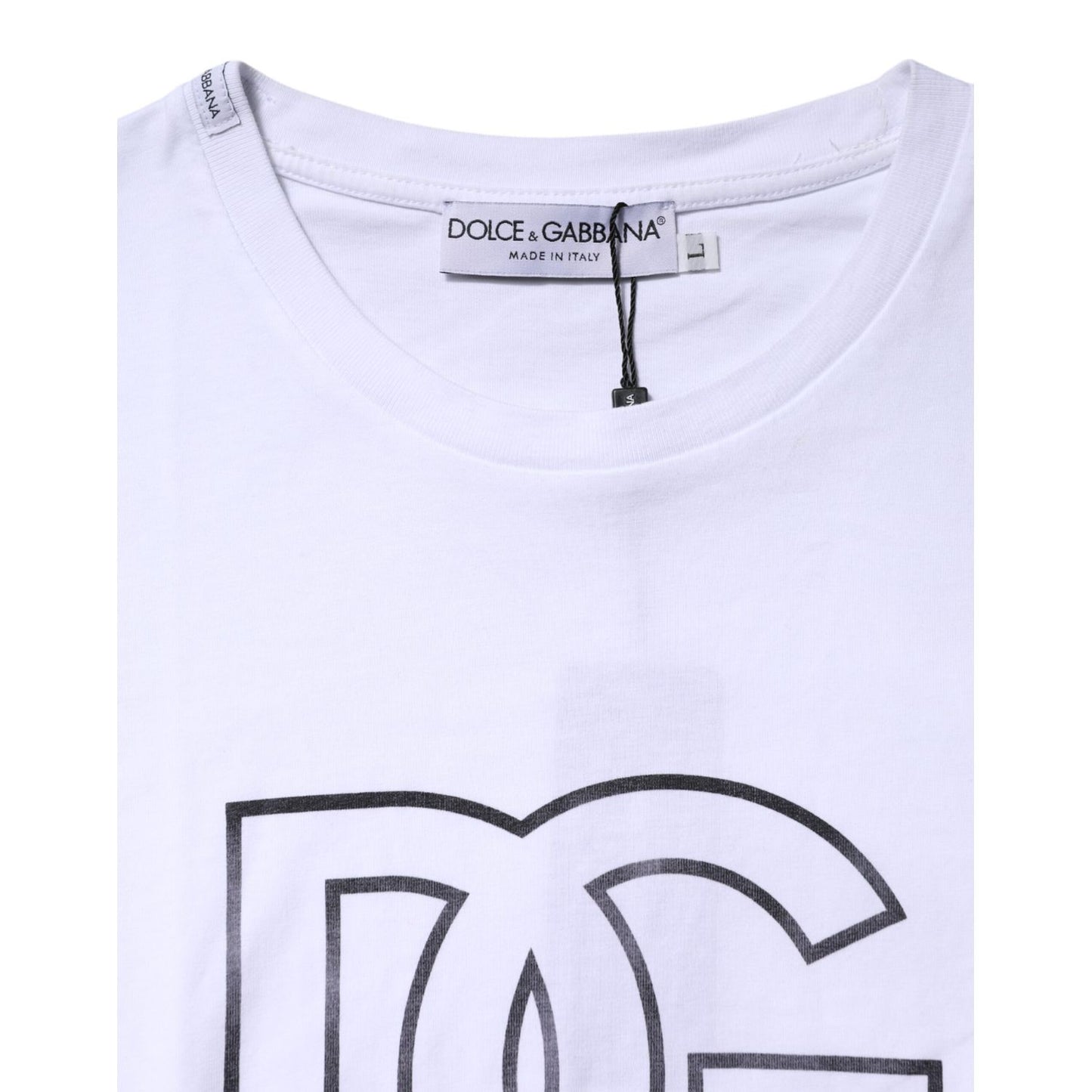 Dolce & Gabbana White DG Logo Print Short Sleeves T-shirt Dolce & Gabbana