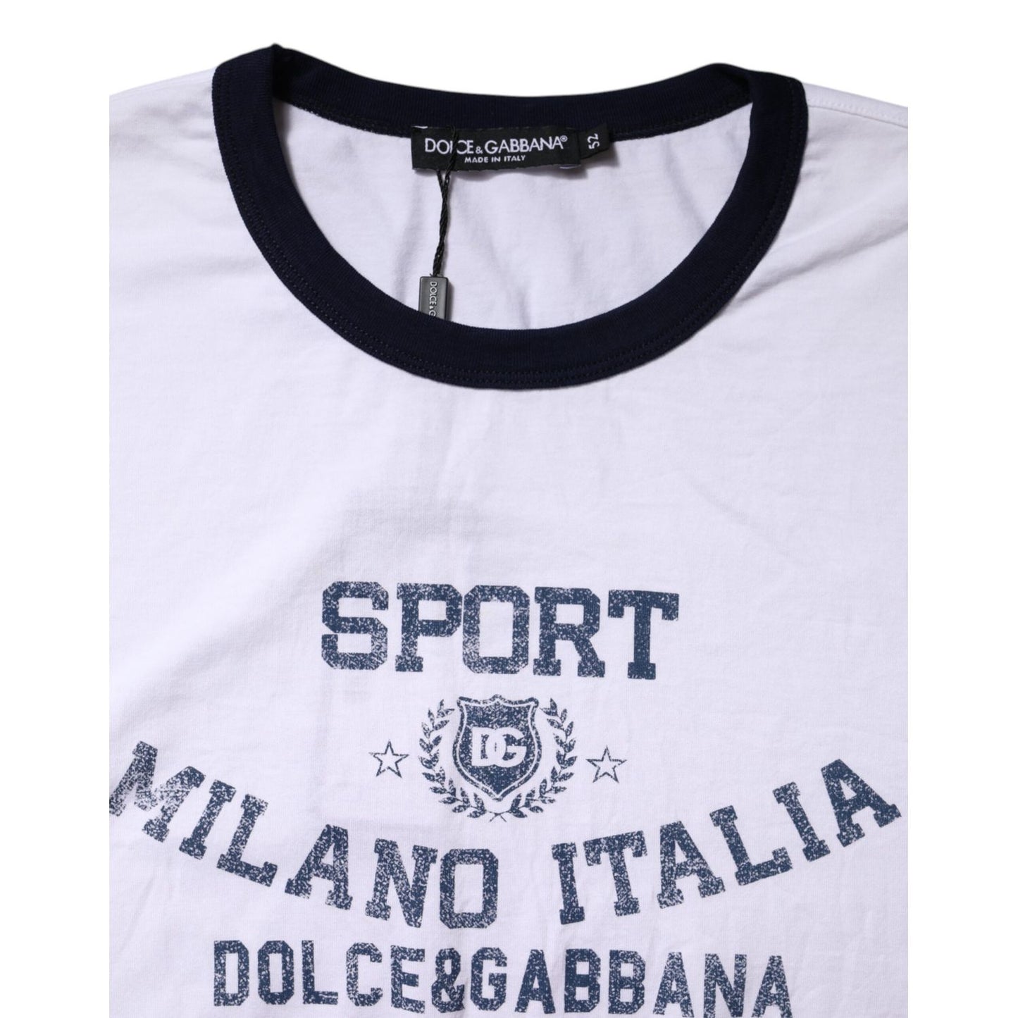 Dolce & Gabbana White DG Logo Print Short Sleeve T-shirt Dolce & Gabbana