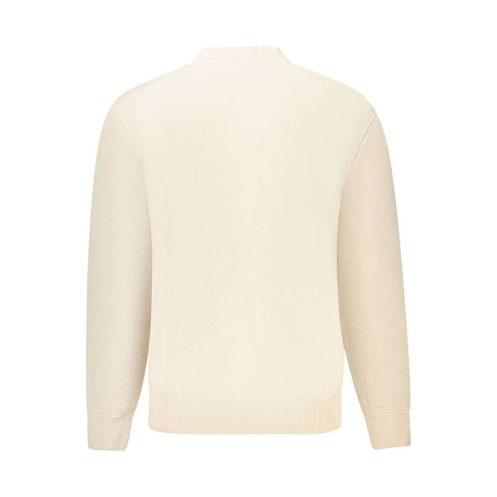 Hugo Boss Beige Cotton Men Sweater - back view of the stylish and comfortable beige cotton sweatshirt.