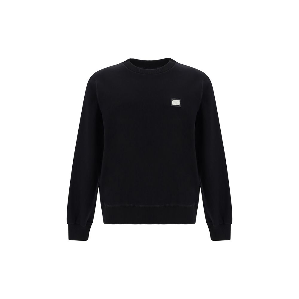 Dolce & Gabbana Black Cotton Sweatshirt