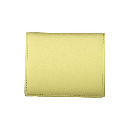 Coccinelle Yellow Leather Wallet CO-29312