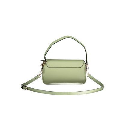 Mario Valentino Green Polyethylene Handbag with removable shoulder strap and internal phone holder spaces, zip closure.