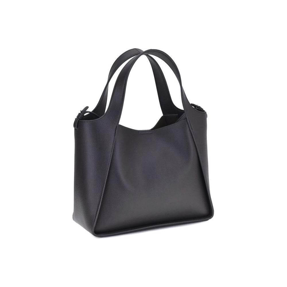 Front view with bag zipped and handles upright.