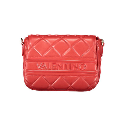 Mario Valentino Red Polyethylene Women Handbag featuring iconic logo and quilted design