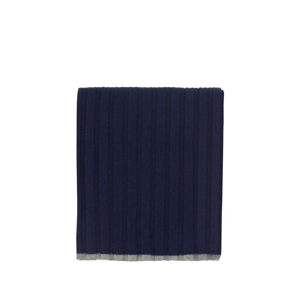 Brunello Cucinelli Blue Cashmere Scarf