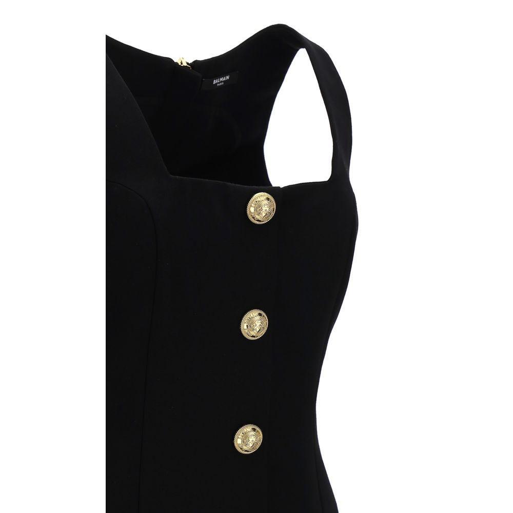 Balmain Black Wool Women Dress BA-15440-IT40|S