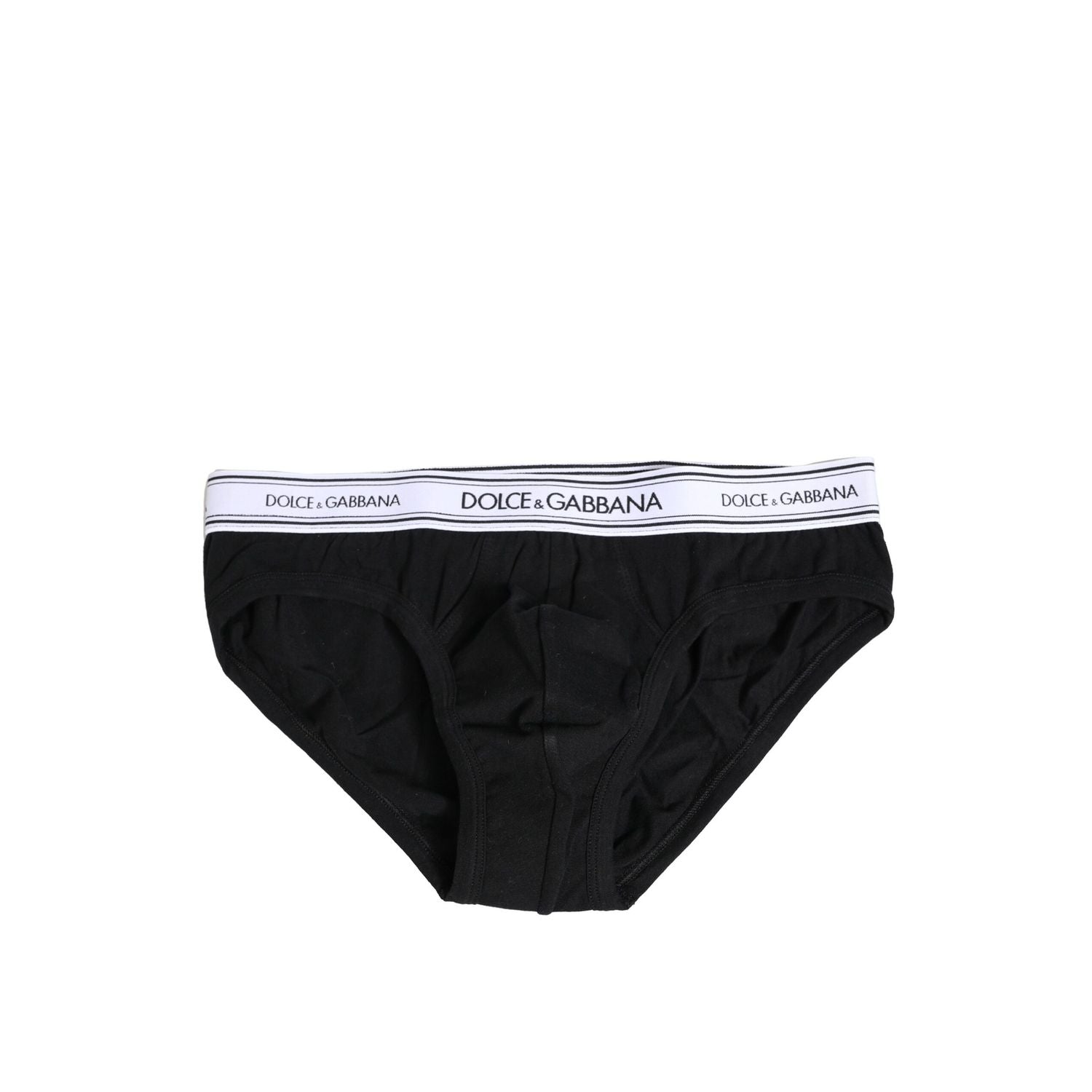Dolce & Gabbana Black Cotton Stretch Regular Brief Underwear