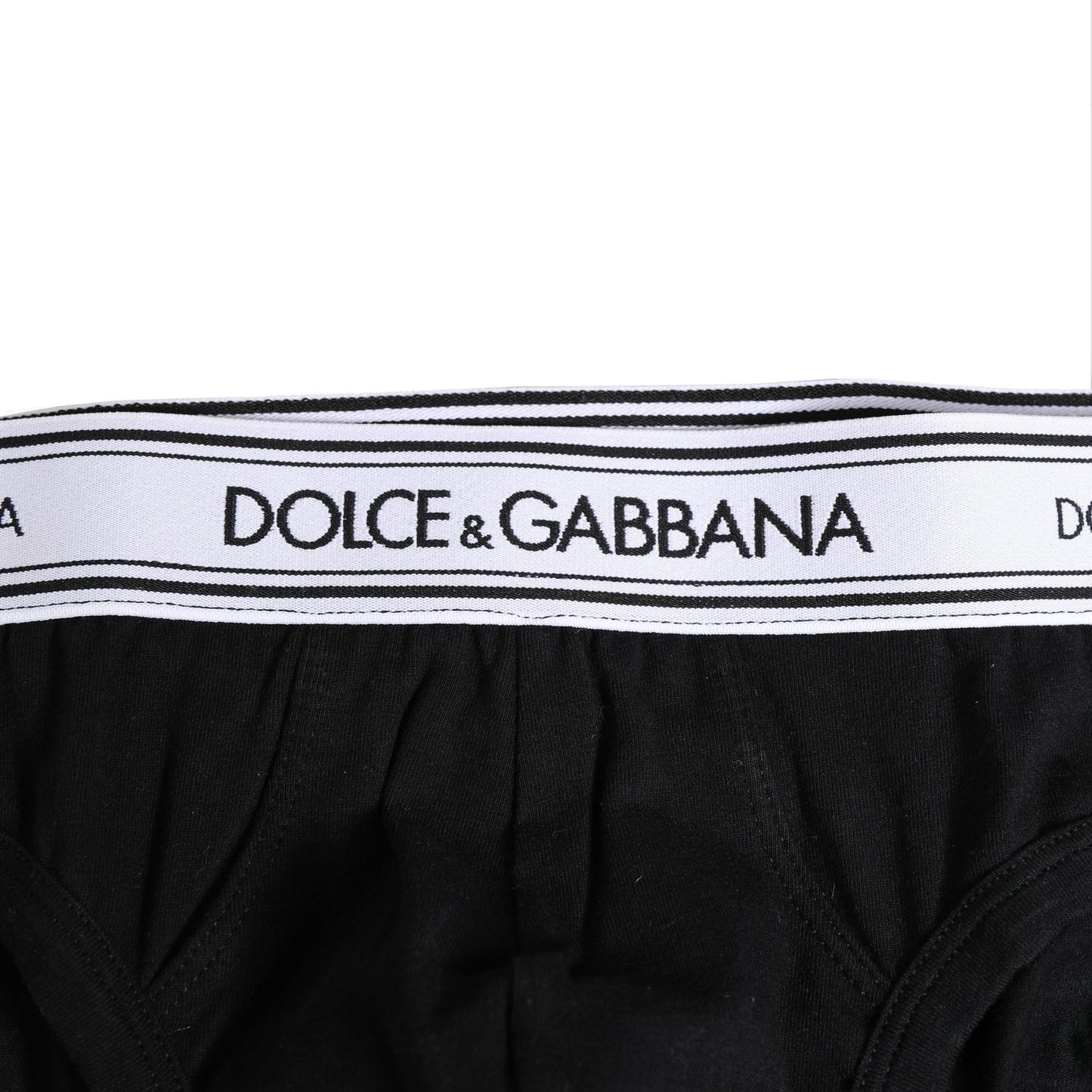 Dolce & Gabbana Black Cotton Stretch Regular Brief Underwear