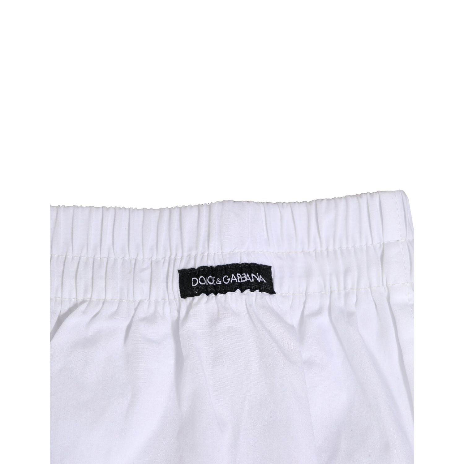 Dolce & Gabbana White Cotton Regular Boxer Shorts Underwear