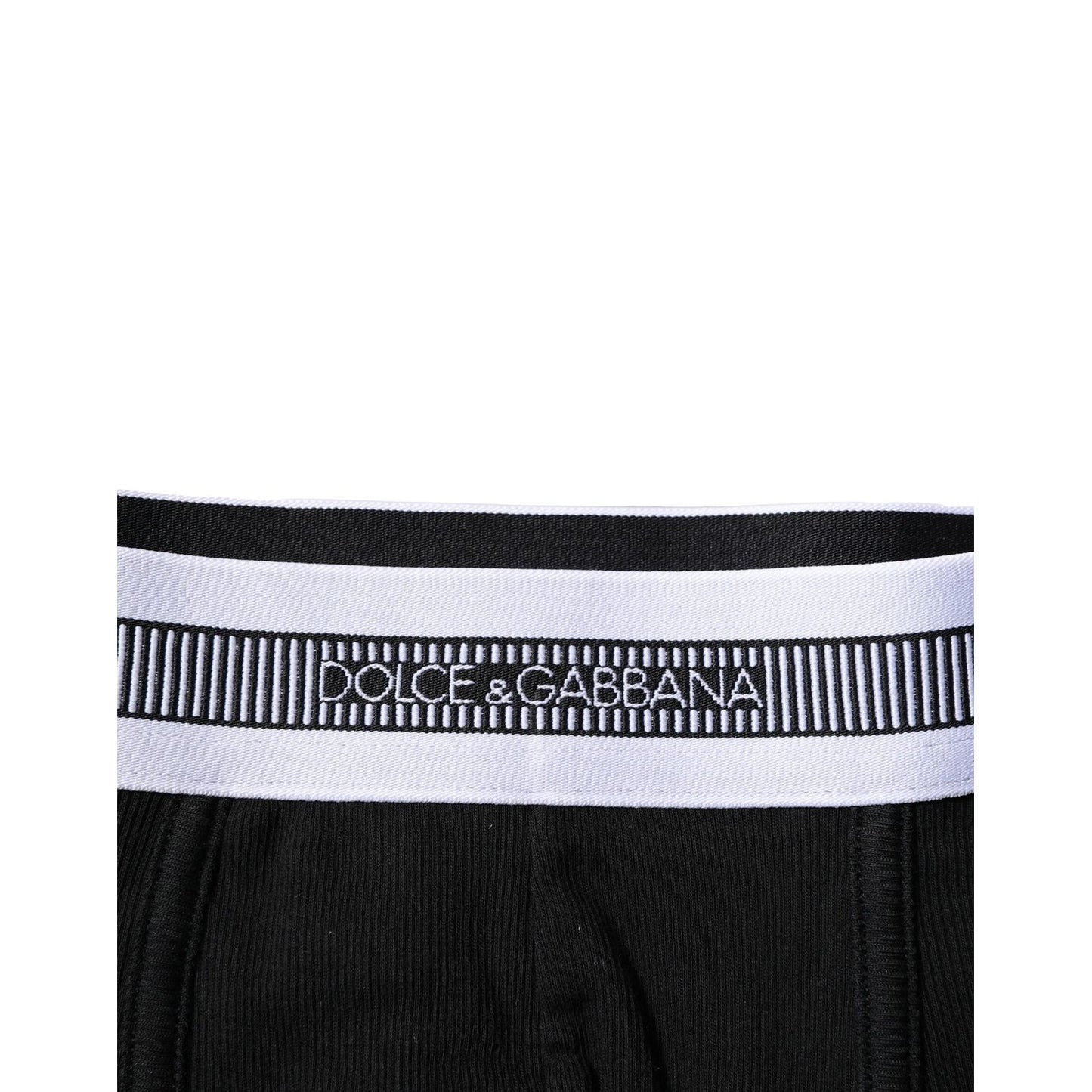 Dolce & Gabbana Black Cotton Stretch Regular Boxer Underwear
