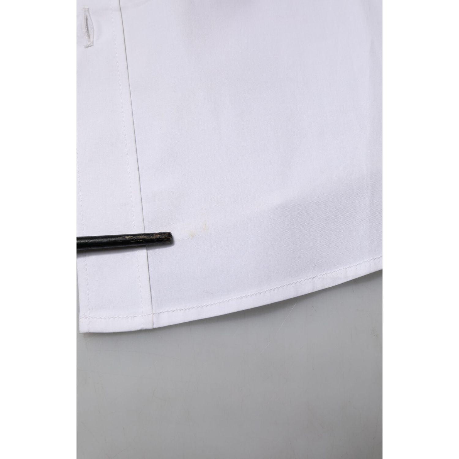 Dolce & Gabbana White Cotton Long Sleeves Dress Formal Shirt