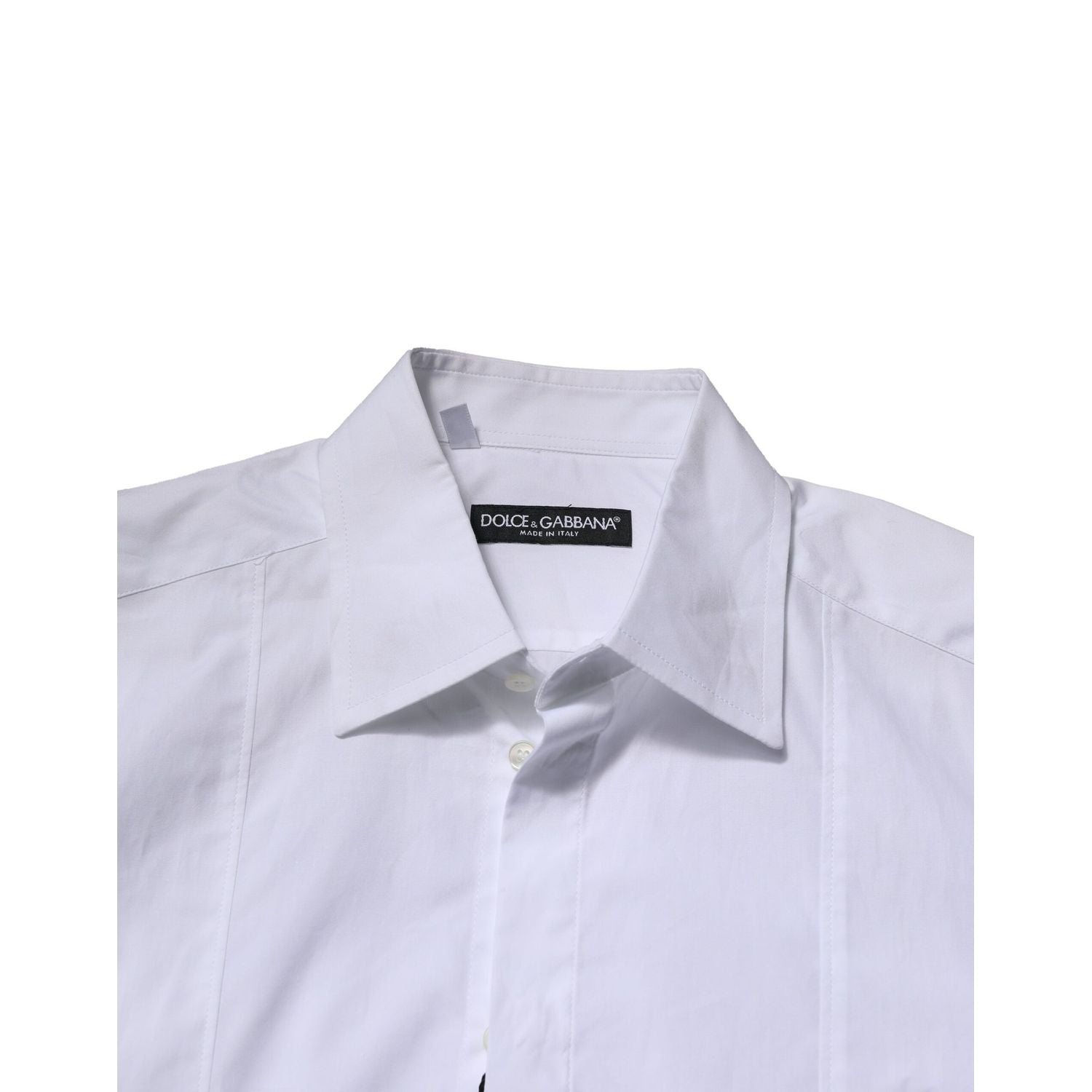 Dolce & Gabbana White Cotton Short Sleeves Dress Formal Shirt