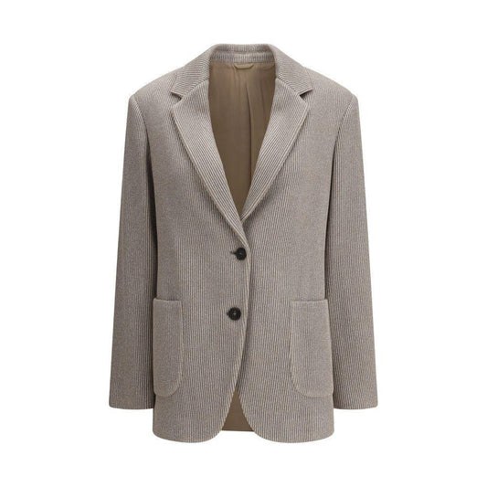 Brunello Cucinelli Ribbed deisgn lurex Jacket BR-M0AZT7511PCXB87-IT40 | M